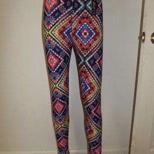 New Mix COLORFUL DIAMONDS Brushed Fiber Leggings